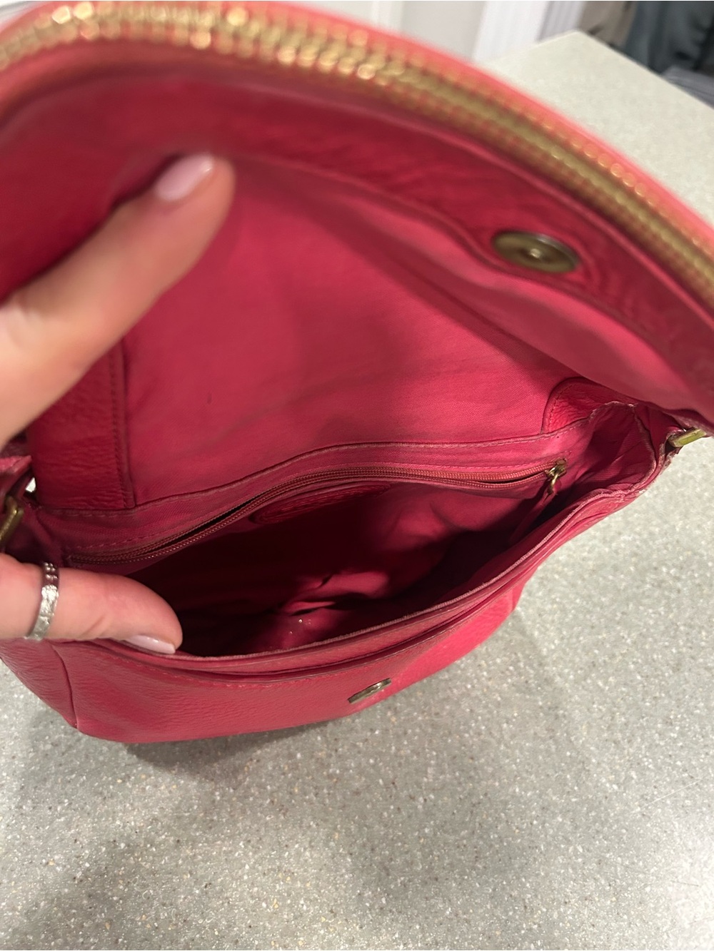 Fossil small Preston Crossbody Bag in Pink - Picture 7 of 10